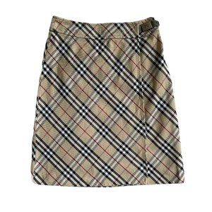 Burberry Y2K Vintage Nova Plaid Wrap Skirt